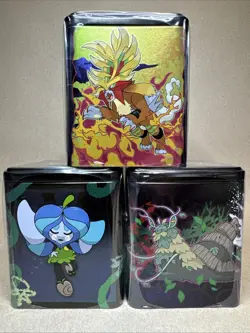 Pokemon TCG Treasures Of Ruin Stacking Tin Lot Of 3 Tins NEW SEALED - Image 1