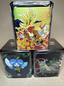 Pokemon TCG Treasures Of Ruin Stacking Tin Lot Of 3 Tins NEW SEALED - Image 2