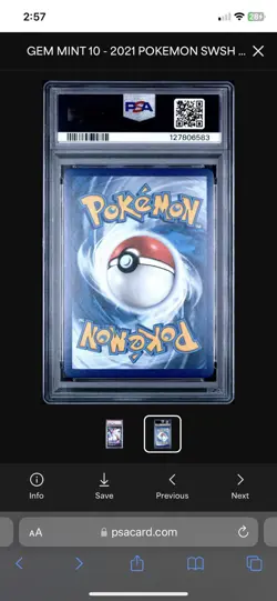 PSA 10 Dark Sylveon V Celebrations 25th Anniversary Pokemon SWSH134 Promo Mint! - Image 2