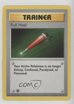 Full Heal Shadowless 1st Ed. Pokemon Base Set #82 1999 - Image 1
