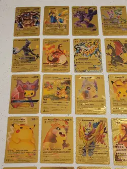 Lot of 55 Gold Foil Pokemon Card Fan Art Cards (All Cards Pictured) Mint Cond - Image 2
