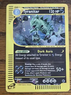 Pokemon Base Set Expedition #29/164 Holo Tyranitar ,,not played,, - Image 1