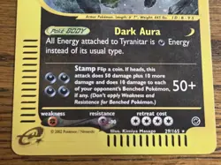 Pokemon Base Set Expedition #29/164 Holo Tyranitar ,,not played,, - Image 3
