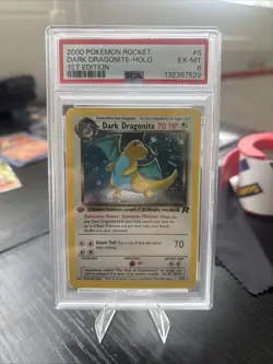 Pokemon Dark Dragonite 1st Edition Holo Rare Team Rocket 5/82 - PSA 6 EX-MT 5/82 - Image 1