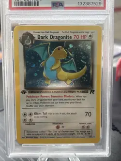 Pokemon Dark Dragonite 1st Edition Holo Rare Team Rocket 5/82 - PSA 6 EX-MT 5/82 - Image 3