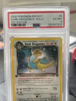 Pokemon Dark Dragonite 1st Edition Holo Rare Team Rocket 5/82 - PSA 6 EX-MT 5/82 - Image 4