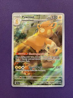 Pawmot 209/198 IR Full Art Pokemon Scarlet Violet Base NM Rare Holo Card - Image 1