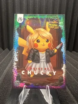 Bride of Chucky (Pikachu) #120 - Galaxy Holo - Electric Pikachu Cosplay Pokemon - Image 1