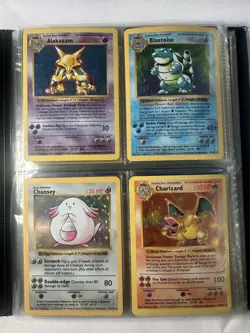 Pokemon Complete WOTC Shadowless Base Set /102. vintage Binder Included - Image 1