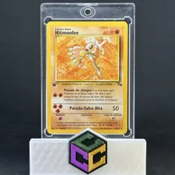 1999 WOTC Pokemon Vintage 1st Edition Non-Holo Rare Hitmonlee Fossil 22/62 NM - Image 1