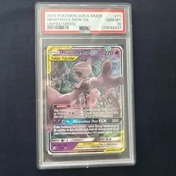 Mewtwo & Mew GX 71/236 Unified Mind Tag Team Pokemon PSA 10 Gem Mint - Image 3