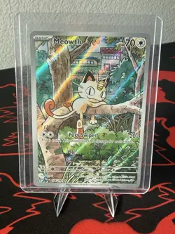 Meowth 106/094 Uncommon Full Art Holo Phantasmal Flames EN Pokemon Card - Image 1