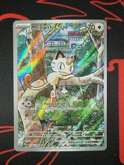 Meowth 106/094 Uncommon Full Art Holo Phantasmal Flames EN Pokemon Card - Image 3