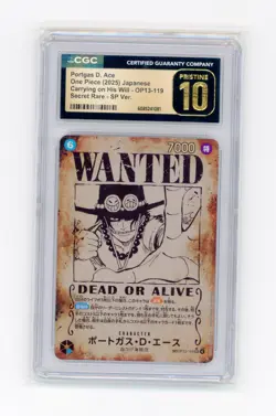 【Portgas D. Ace】2025 One Piece JPN. OP13-119 Secret Rare- SP Ver CGC Pristine 10 - Image 1