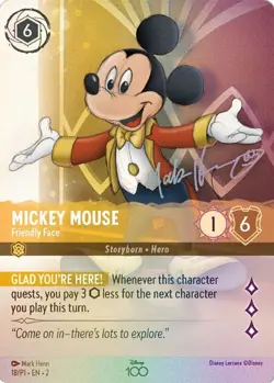 DISNEY 100 LORCANA RISE OF THE FLOODBORN COLLECTORS EDITION MICKEY MOUSE 18/P1 - Image 1