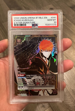 2024 UNION ARENA ICHIGO KUROSAKI #041 2 STAR SIGNATURE ENGLISH PSA 10 - LOW POP - Image 1
