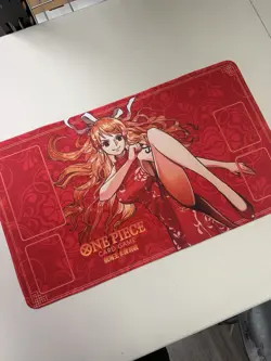 One Piece Card Game Nami Playmat Red Anime TCG Mat Lightly Used - Image 1