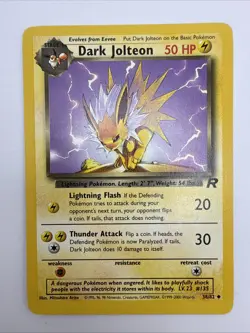 Dark Jolteon 38/82 Team Rocket Regular Uncommon Vintage Pokemon Card - Image 3
