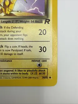 Dark Jolteon 38/82 Team Rocket Regular Uncommon Vintage Pokemon Card - Image 5
