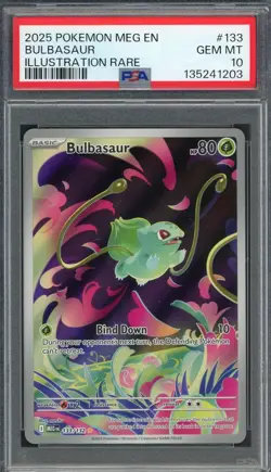PSA 10 Bulbasaur (Illustration Rare) Mega Evolution 133/132 Pokemon Card B17 - Image 1