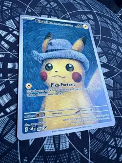 Pikachu with Grey Felt Hat SVP 085 Van Gogh Promo Card Near Mint! - Image 2