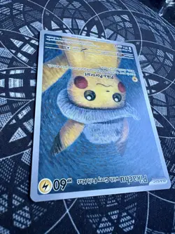 Pikachu with Grey Felt Hat SVP 085 Van Gogh Promo Card Near Mint! - Image 3