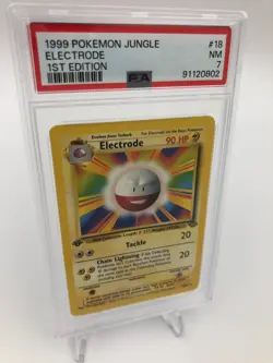 1999 POKEMON JUNGLE Trading Card ELECTRODE #18/64 1ST EDITION graded PSA NM 7 - Image 4
