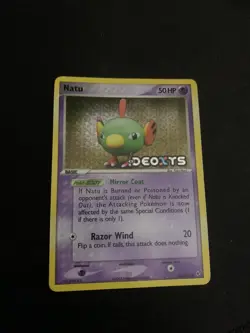 Pokemon Card - Natu - EX Deoxys 66/107 Reverse Holo Stamped - Image 1