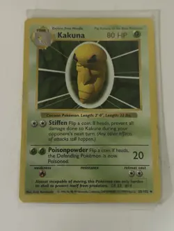 Pokemon TCG Kakuna Base Set Shadowless Moderate Play Vintage Card - Image 1