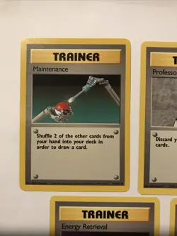 Lot Of 5 Trainer Pokemon Base Set Unlimited Cards - NM - Image 2
