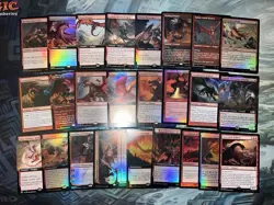 MTG Foil Red Dragon Lot - 25 Cards Total - 21 Foils and 4 Nonfoils - Commander - Image 1