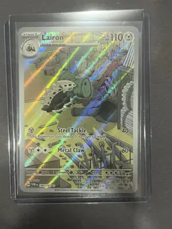 Pokemon TCG Lairon Scarlet & Violet Twilight Masquerade Holo Card 184/167 - Image 1