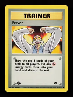 Fervor 124/132 Common Gym Challenge 1st Edition Pokemon Card - Image 1