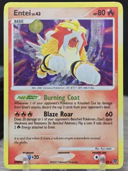 Pokemon Card TCG Entei Lv 43 Secret Wonders 4/132 Holo 2007 Vintage - Image 5