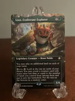 MTG Loot, Exuberant Explorer FDN 0336 Regular Rare - NM Magic Borderless - Image 1