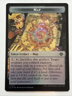 MTG The Lost Caverns of Ixalan Map/Fungus Token Foil 0017/0007 NM - Image 1