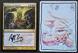SKETCHED MtG Magic Horsley _ Dissension _ Artist Proof _ ANTHEM OF RAKDOS _1/50! - Image 1