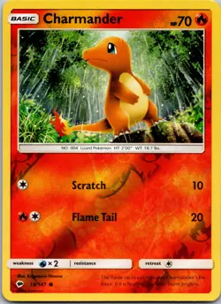 Charmander 18/147 SM - Burning Shadows Reverse Holo LP / NM Pokemon TCG - Image 1