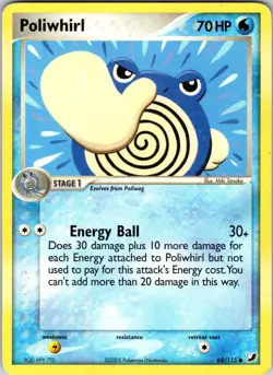Poliwhirl 68/115 Unseen Forces Pokemon TCG LP/MP Normal - Image 1