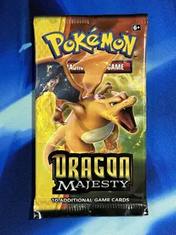 Pokemon TCG 2018 Sun & Moon Dragon Majesty Booster Pack Sealed Charizard Art - Image 1