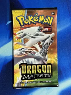 Pokemon TCG 2018 Sun & Moon Dragon Majesty Booster Pack Sealed Reshiram Art - Image 1