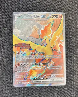 Team Rocket's Moltres ex - Stamped - 208/182 Pokemon Destined Rivals NM - Image 1