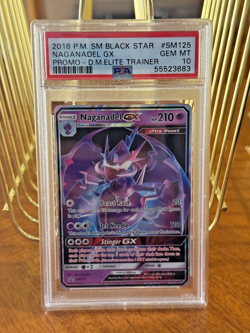 PSA 10 Gem Mint 2018 Pokemon Dragon Majesty Naganadel GX SM125 Black Star Promo - Image 1