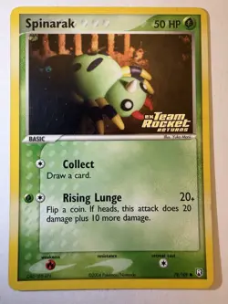Pokemon TCG Spinarak EX Team Rocket Returns Reverse Holo 78/109 Yuka Morii - Image 1