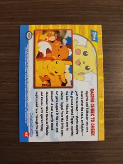 Pokemon Topps Movie Animation Edition #48 Racing Cheek To Cheek! Blue Logo - Image 2
