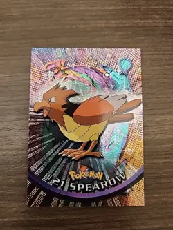 Pokemon Topps TV Animation Edition #21 Spearow! Black Logo! HOLO! DMG! - Image 1