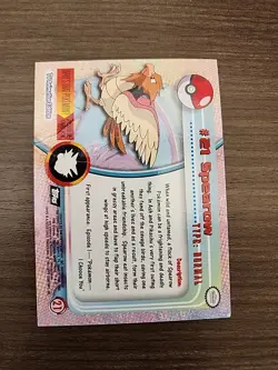 Pokemon Topps TV Animation Edition #21 Spearow! Black Logo! HOLO! DMG! - Image 2