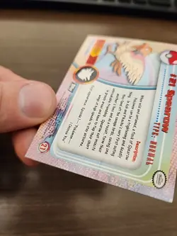 Pokemon Topps TV Animation Edition #21 Spearow! Black Logo! HOLO! DMG! - Image 3