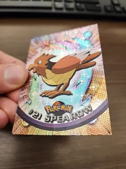 Pokemon Topps TV Animation Edition #21 Spearow! Black Logo! HOLO! DMG! - Image 5