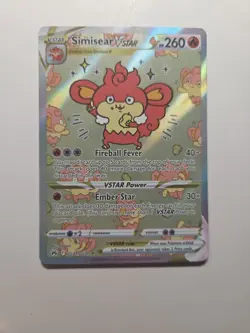 Pokemon Simisear VSTAR Ultra Rare Full Art GG37/GG70 Crown Zenith HP260 Holo - Image 1